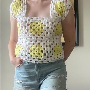 Vintage crochet crop top